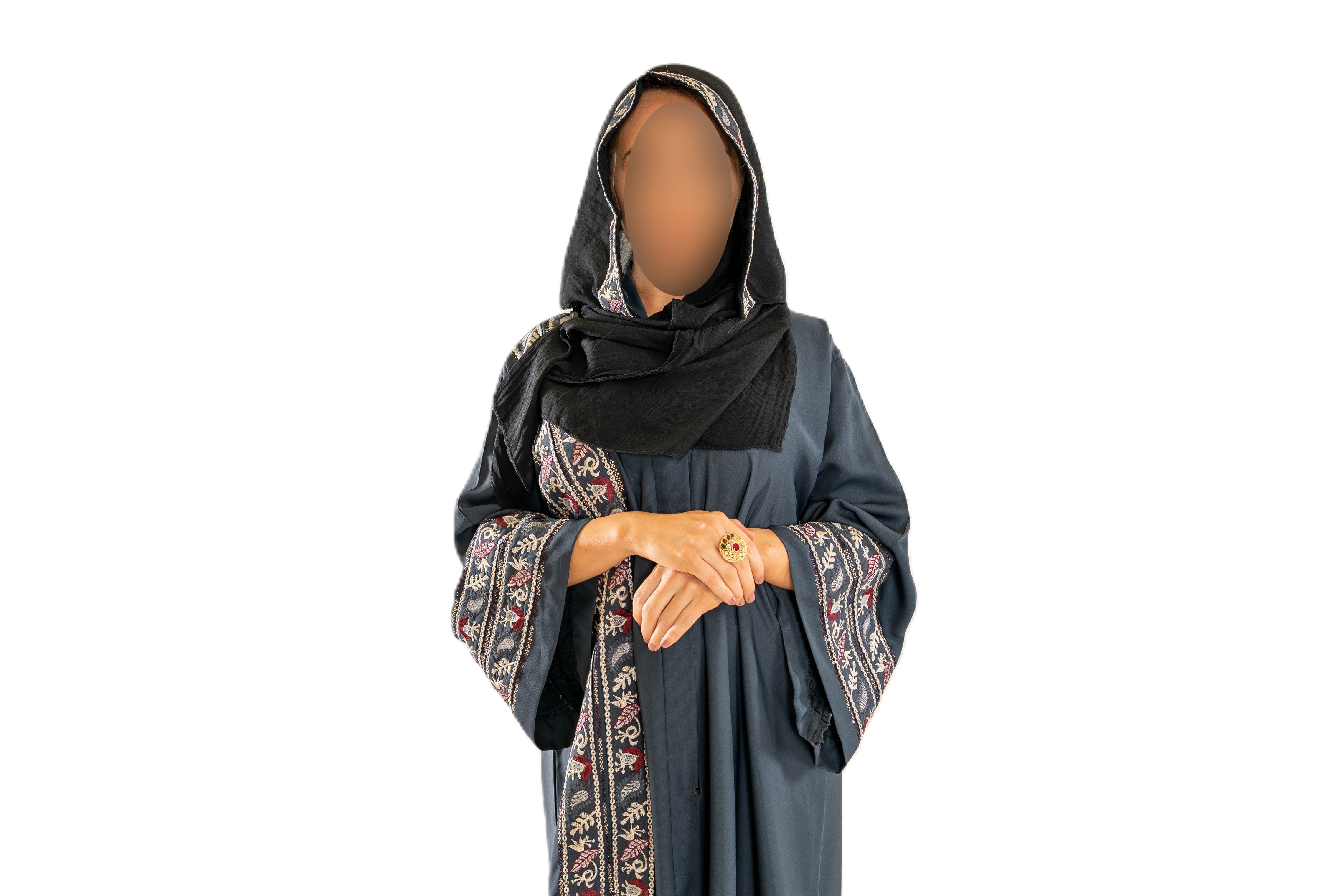 Coloured Embroidered Abaya - High-Quality Materials for Comfortable Wear - Stylish & Modest Statement Piece - Available in Various Colors