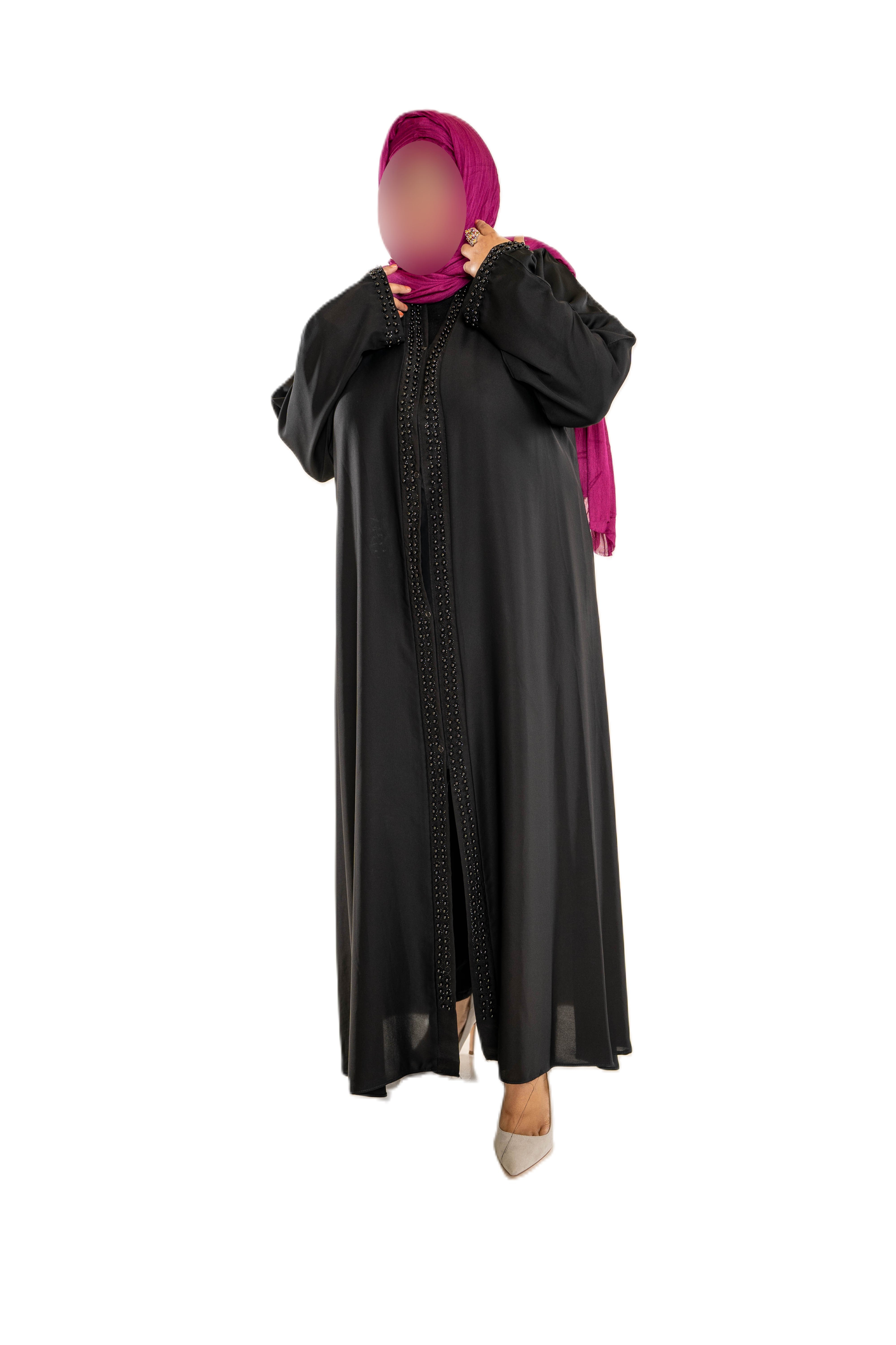 Black Beaded Abaya