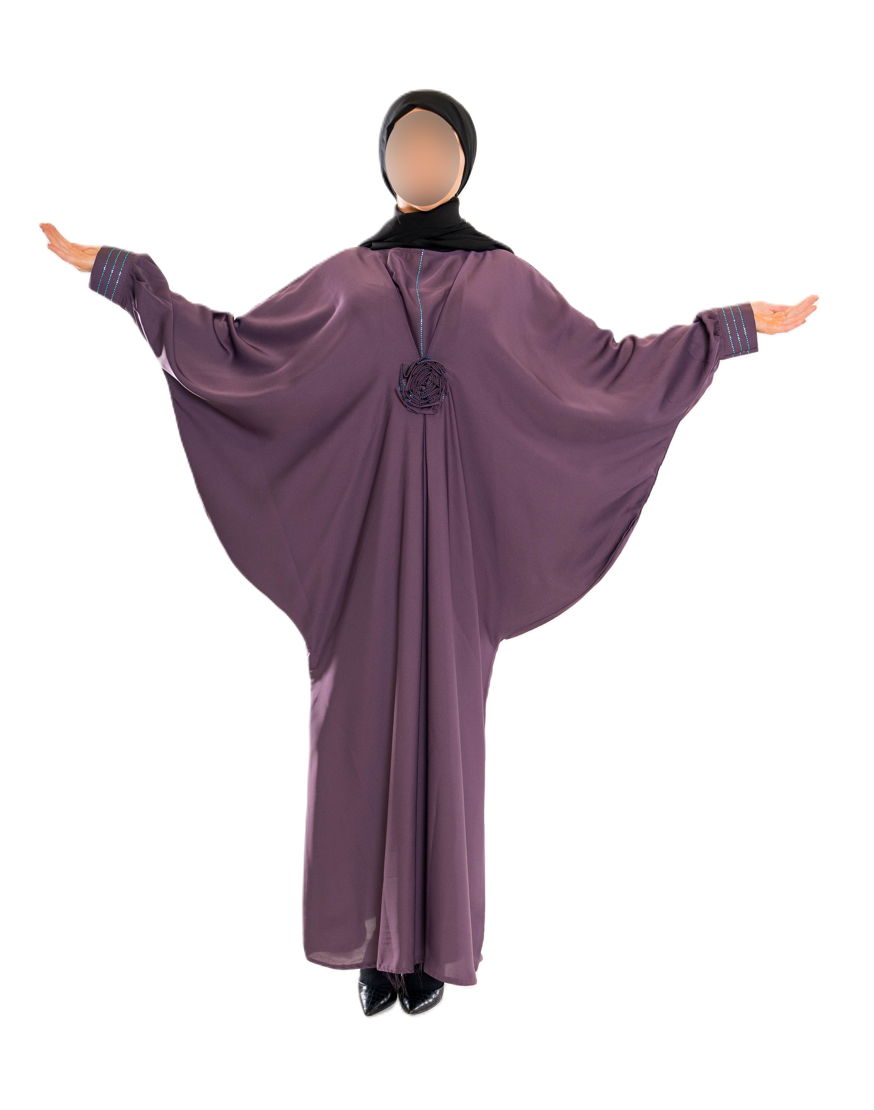 Colour Bow Abaya - Chic Stylish Abaya with Unique Color Bow Detail High-Quality Materials for Any Occasion Comfort and Fashion