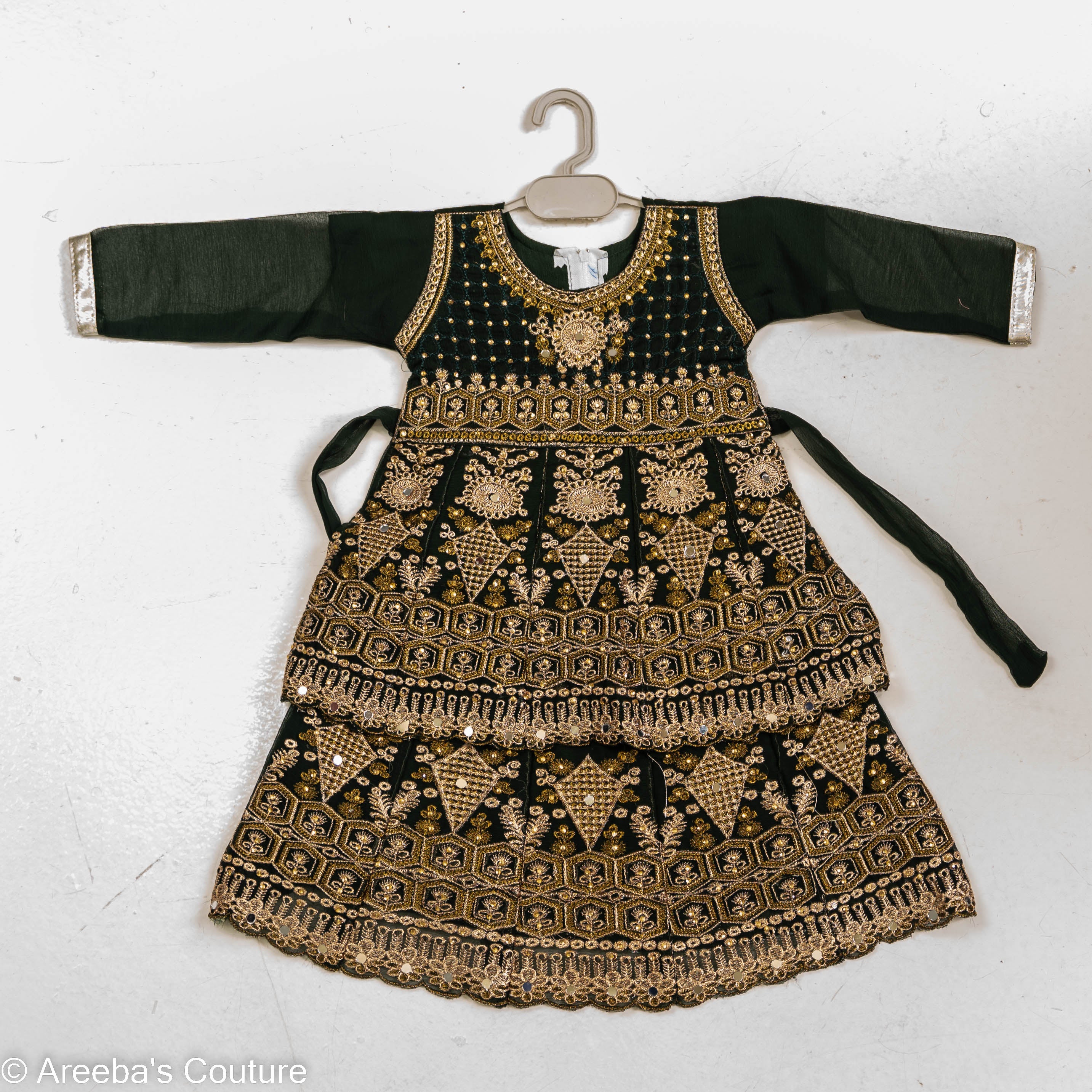Bottle green lehnga set