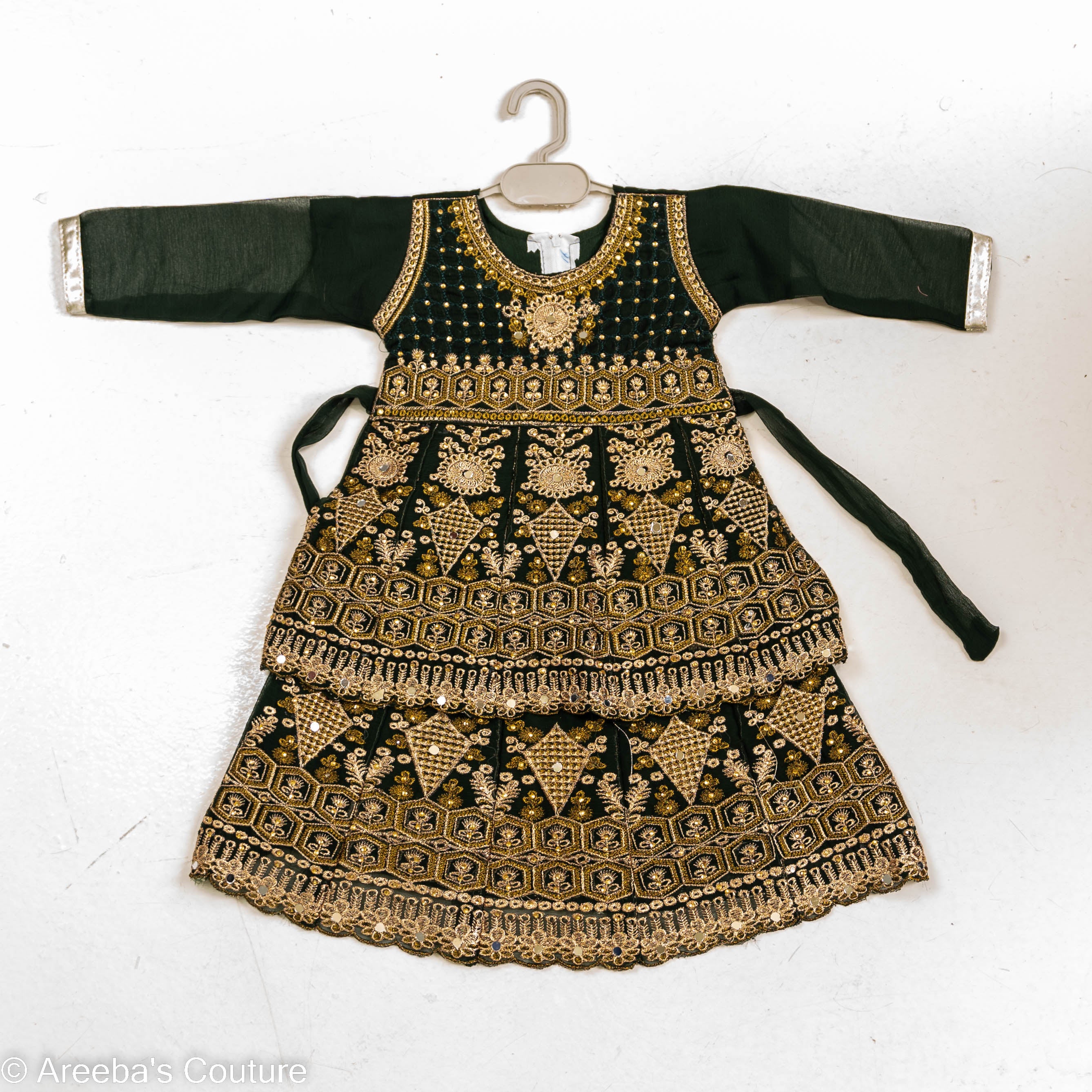 Bottle green lehnga set