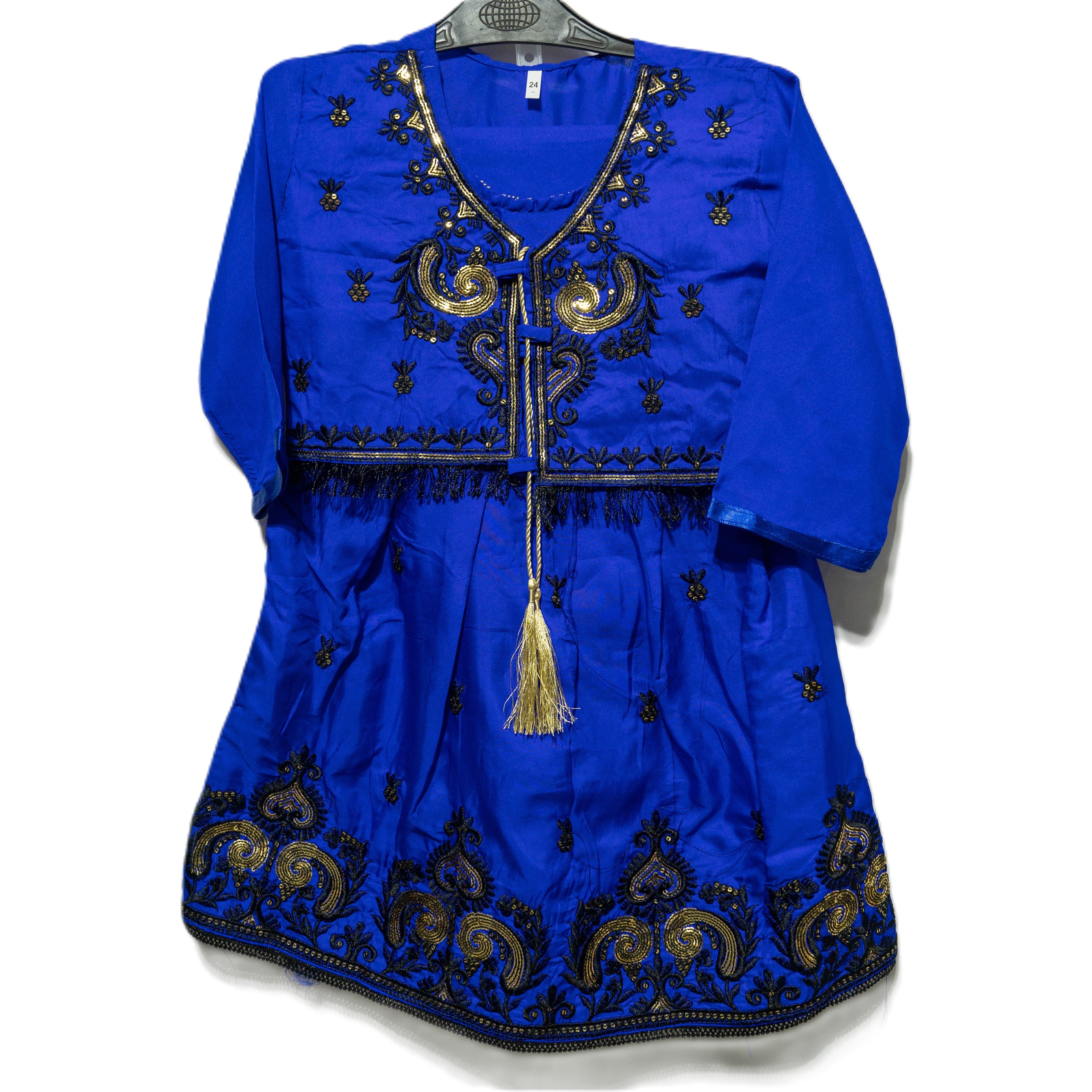 Blue Sequence Frock - High-Quality Materials for Comfort and Style Vibrant Blue Color with Sparkling Sequins Perfect for Any Occasion