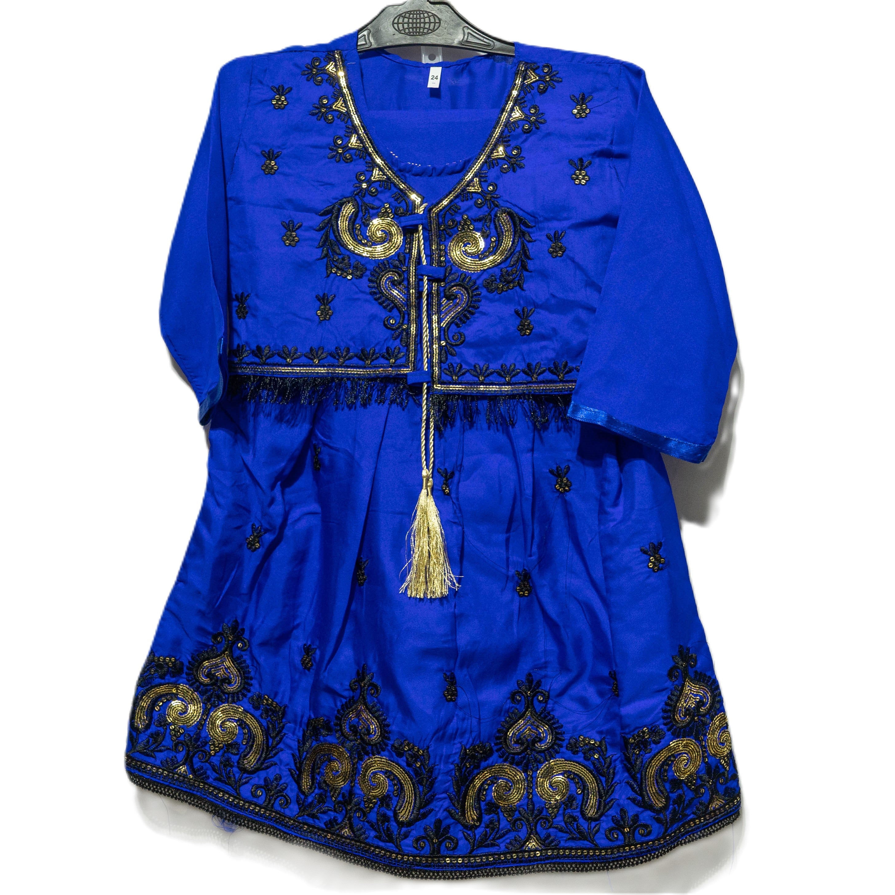 Blue Sequence Frock - High-Quality Materials for Comfort and Style Vibrant Blue Color with Sparkling Sequins Perfect for Any Occasion