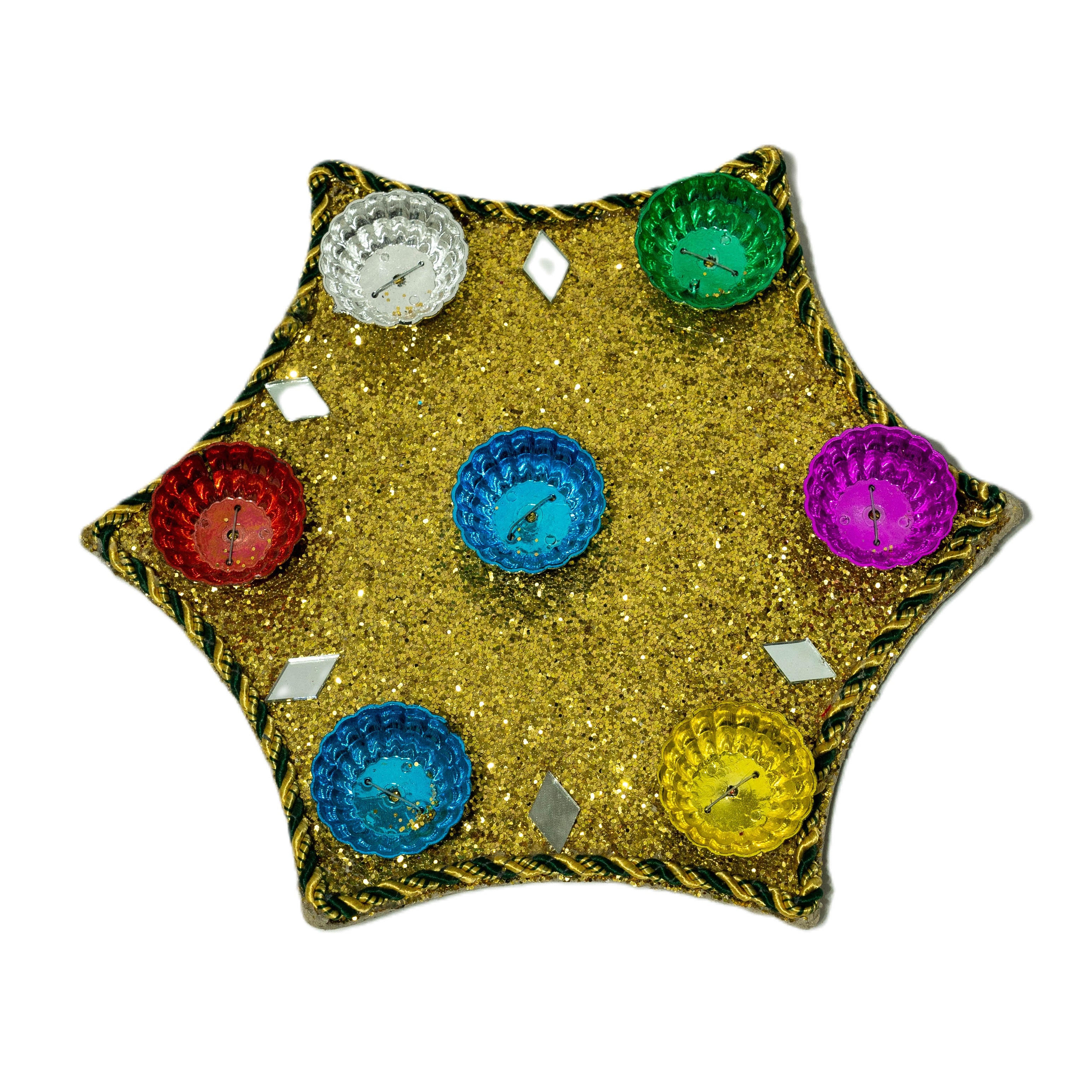 7 pot star shaped mehndi tray