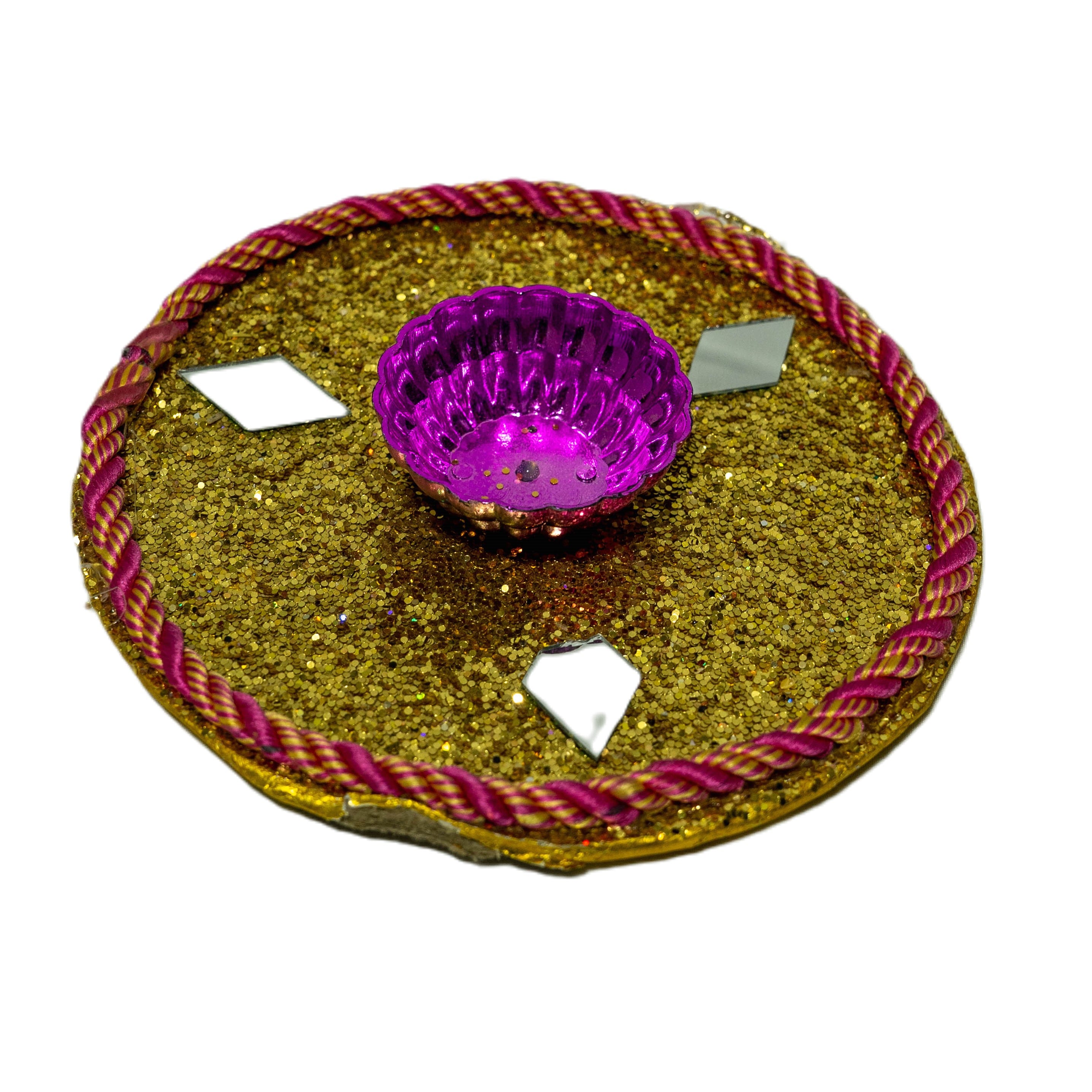 Single circular mehndi tray