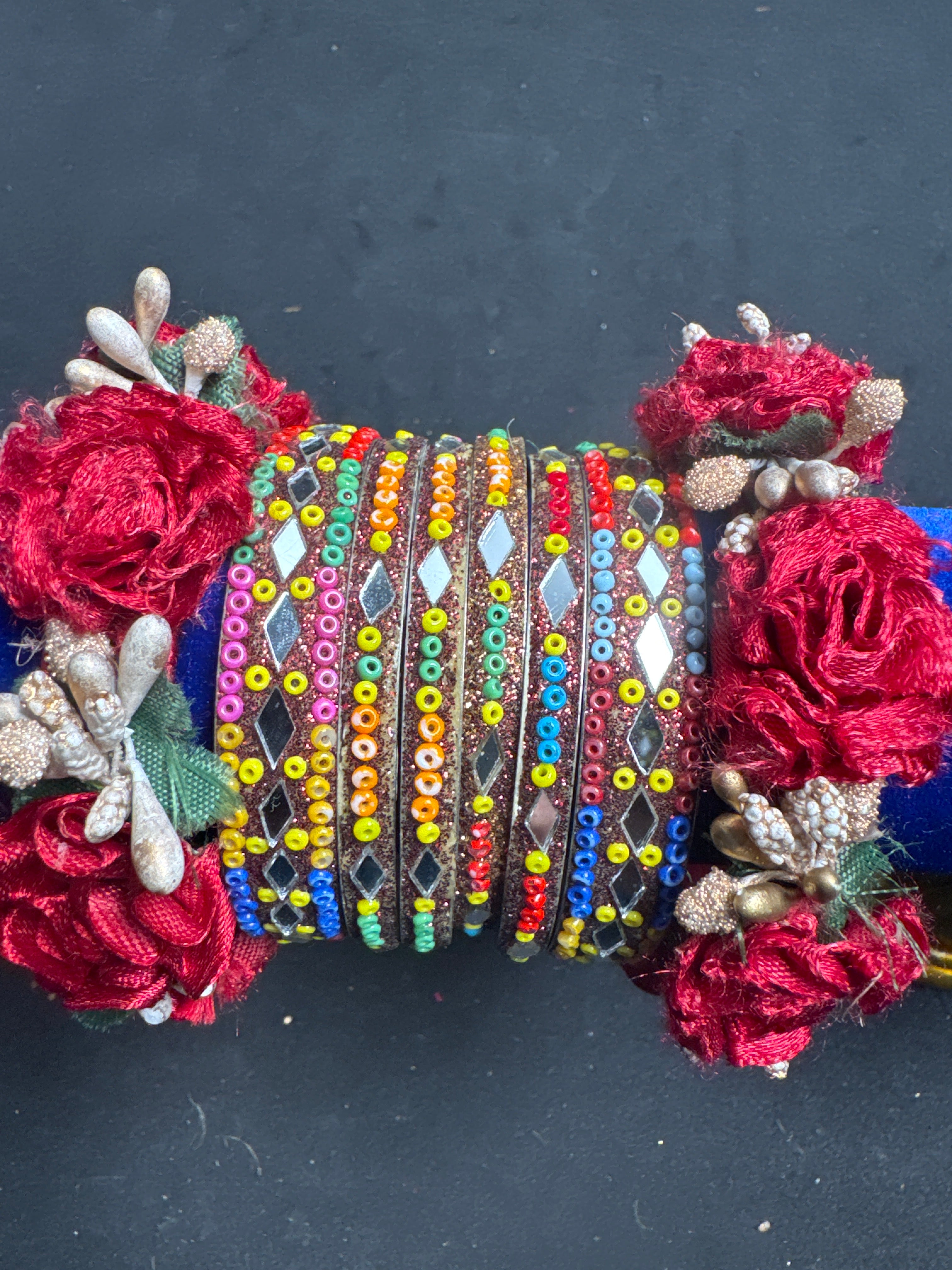 Maroon multi banglesFB18