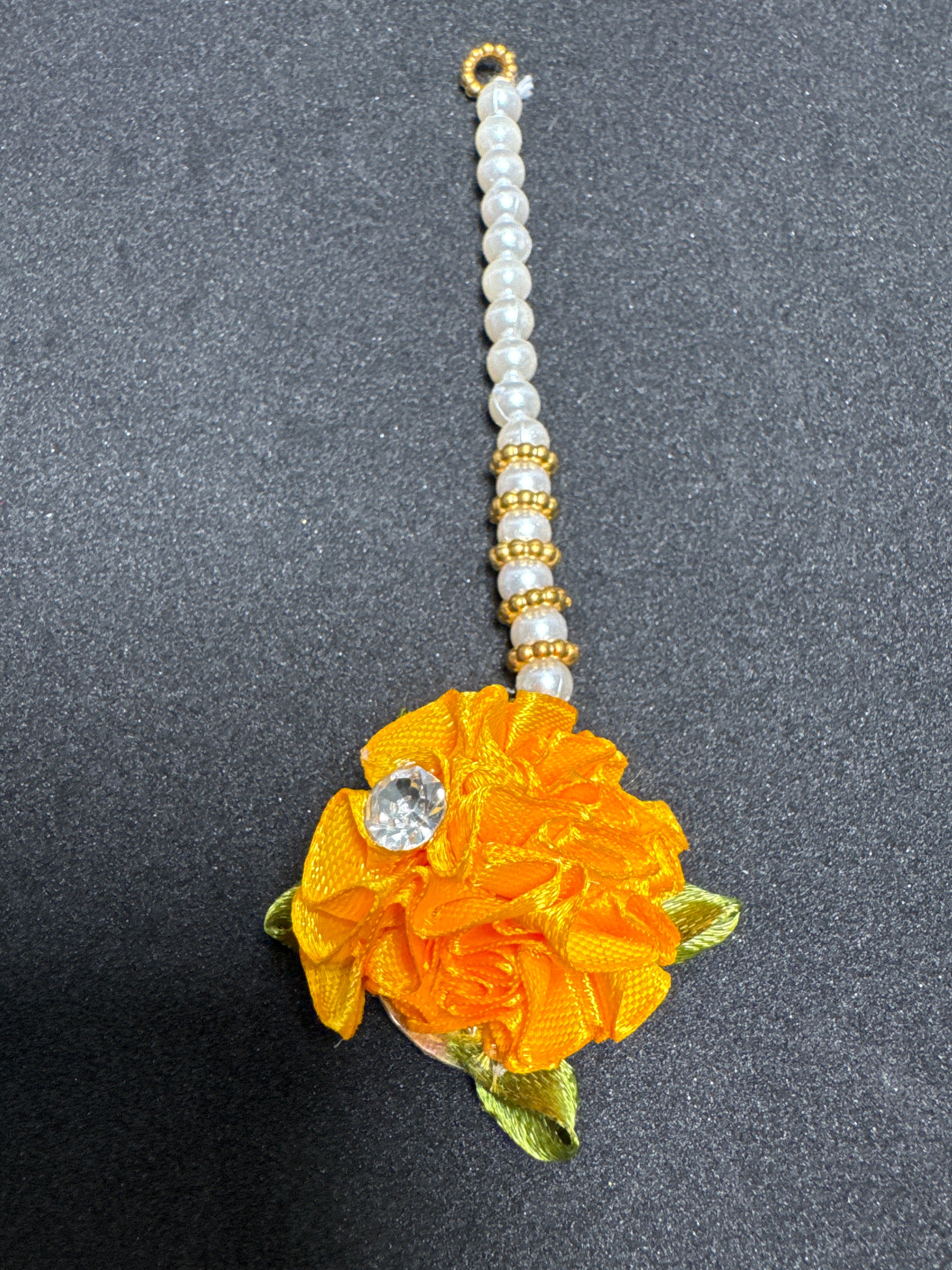 Yellow Colour Flower Bindi for Groom and Bridegroom Maids Traditional Bridal Accessory