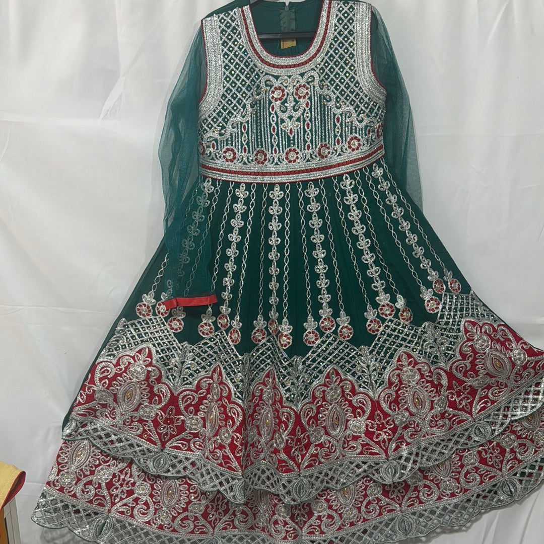 Girls lengha set BC18- Areeba's Couture