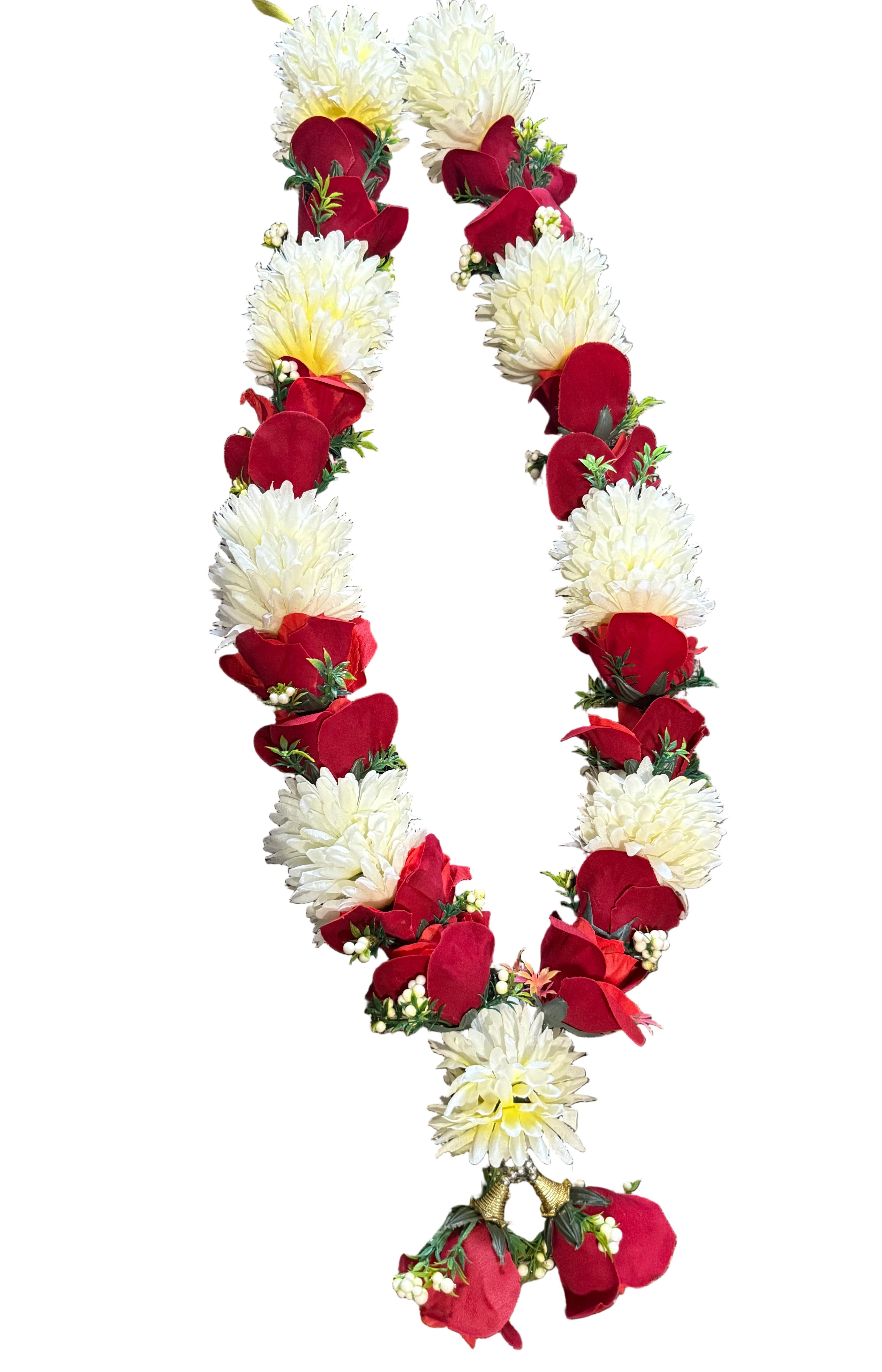 Garland, Hajj & Umrah, Marriage, Walima, Islamic Haar For All Special Occasions In White And Red Roses.