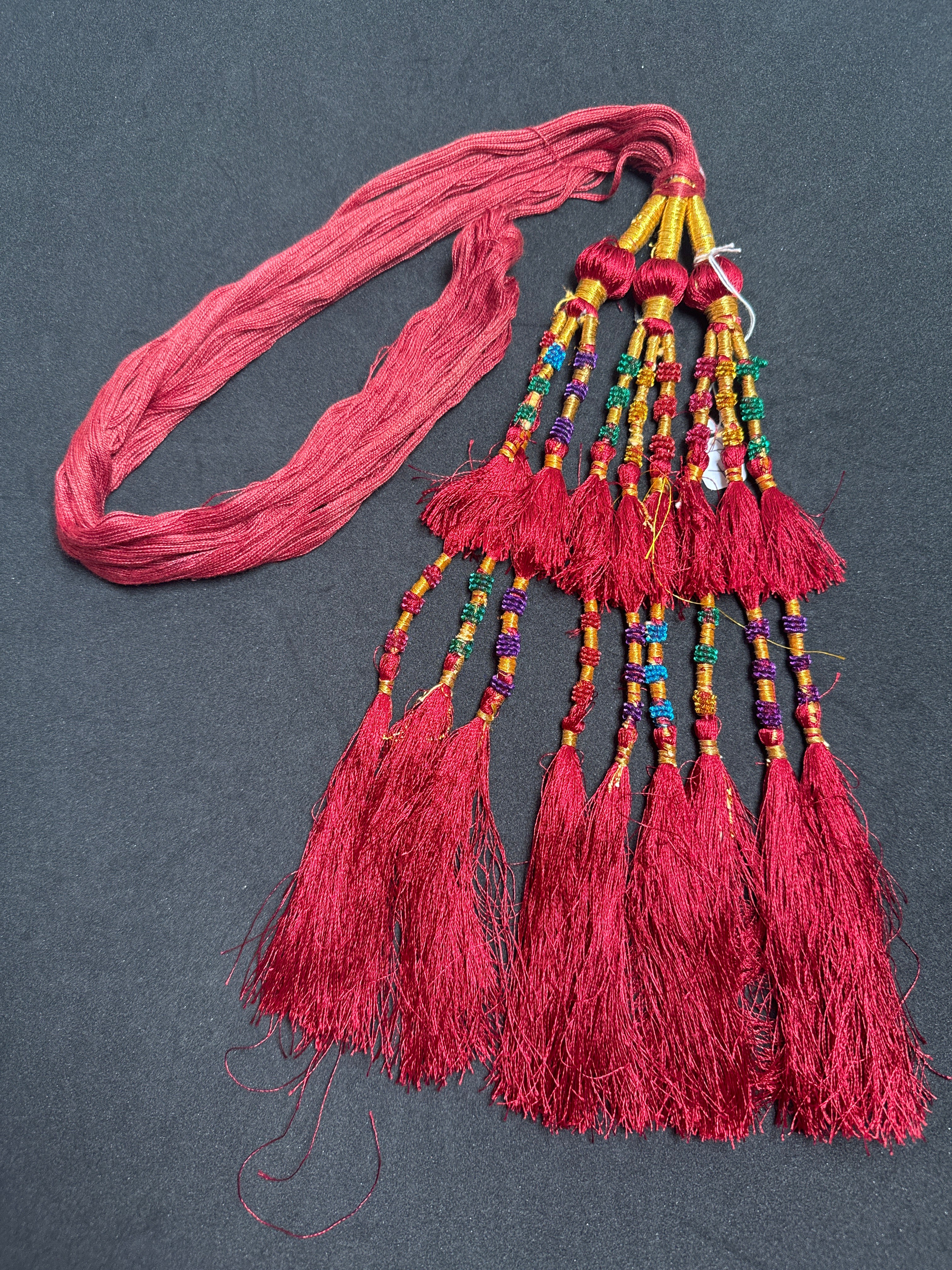Mahroon Parranda with multi  double tassels   SP7