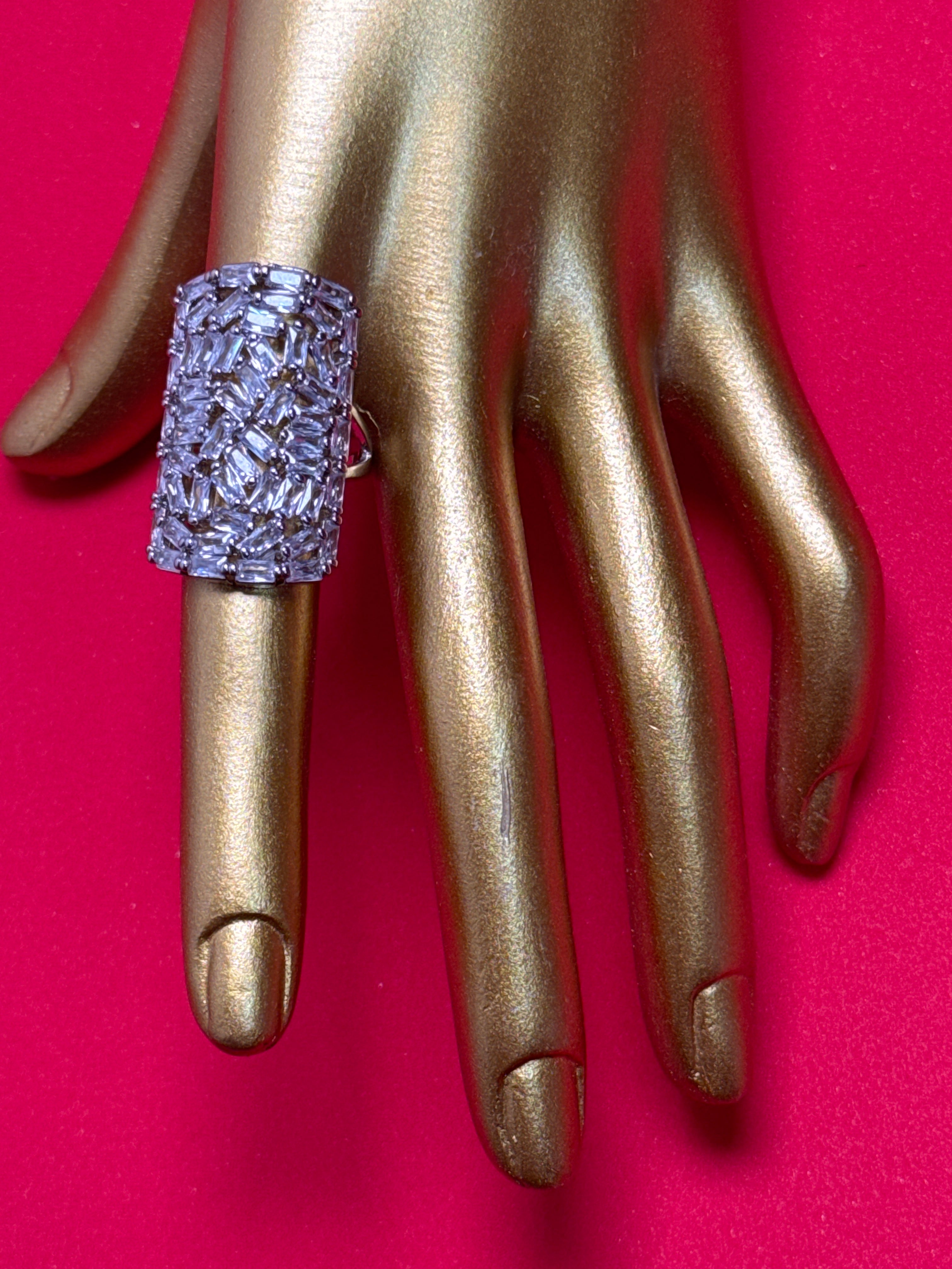 Large Rectangular silver ring