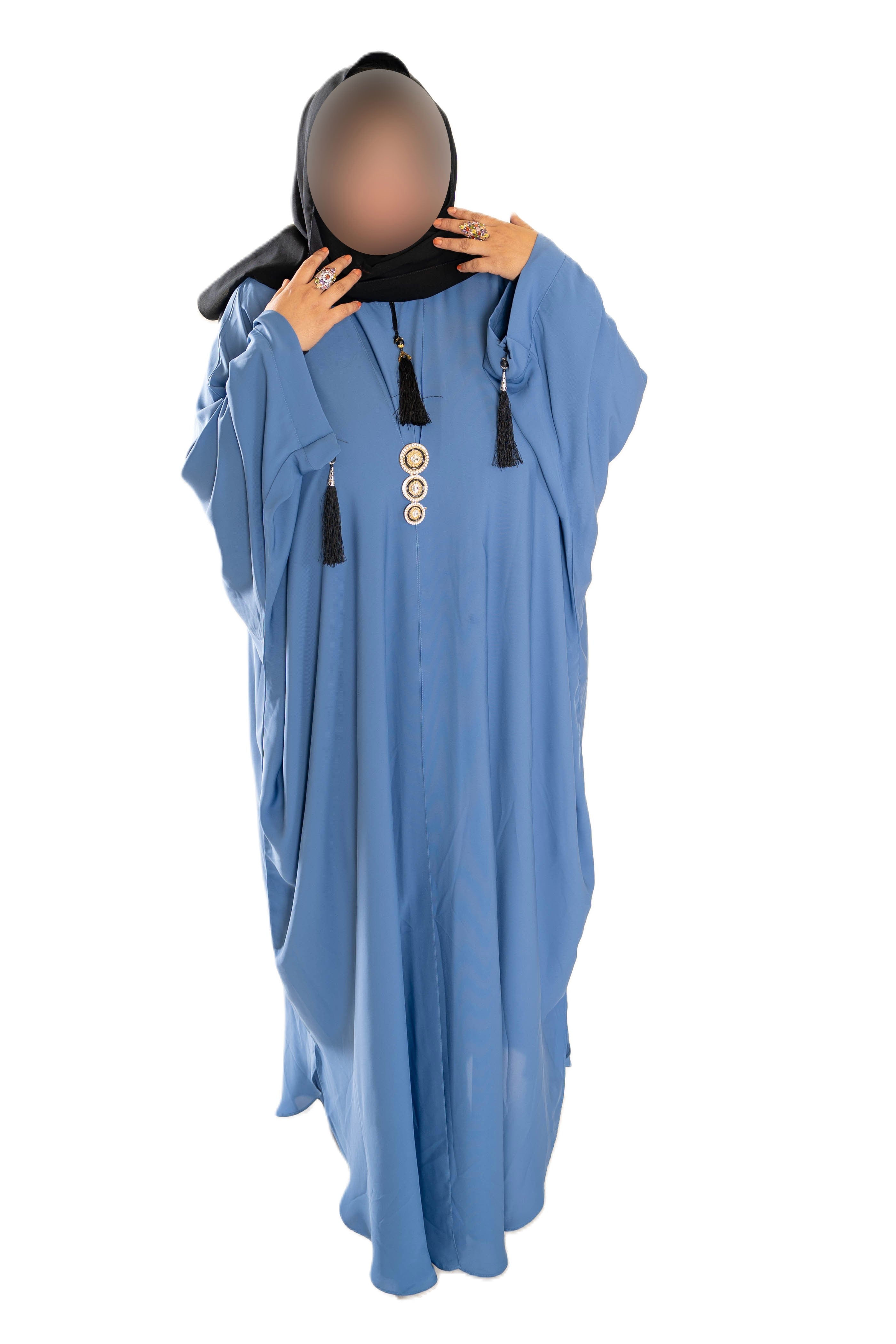 Colour Abaya with Brooch - High-Quality Fabric Elegant and Versatile Abaya for Any Occasion