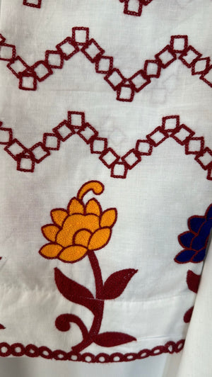 Pure cotton embroidery suit- Areeba's Couture