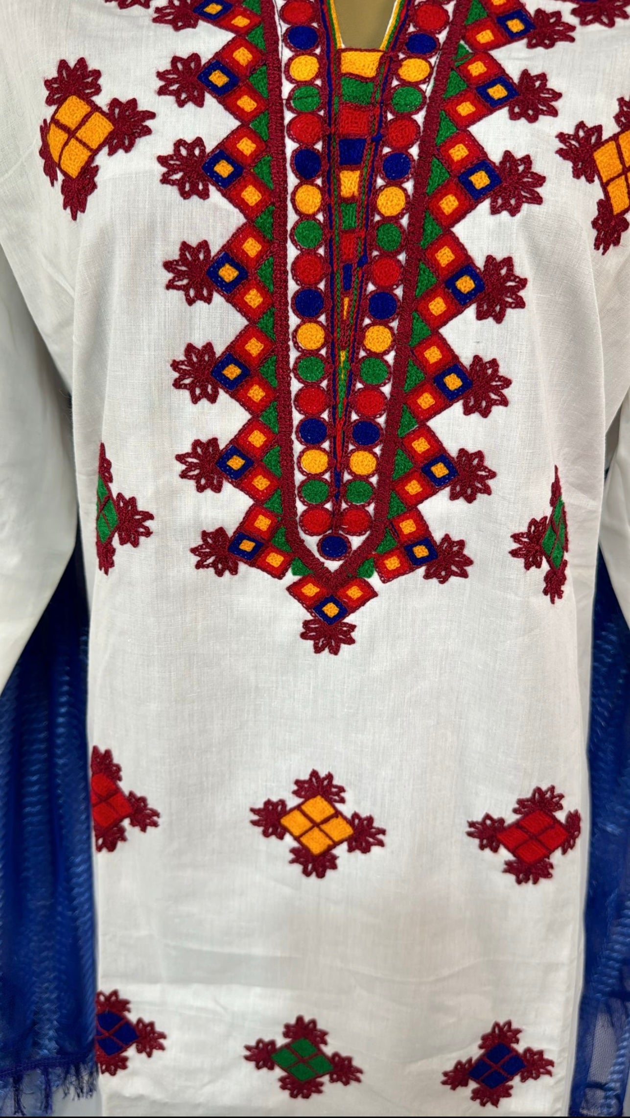 Pure cotton embroidered suit