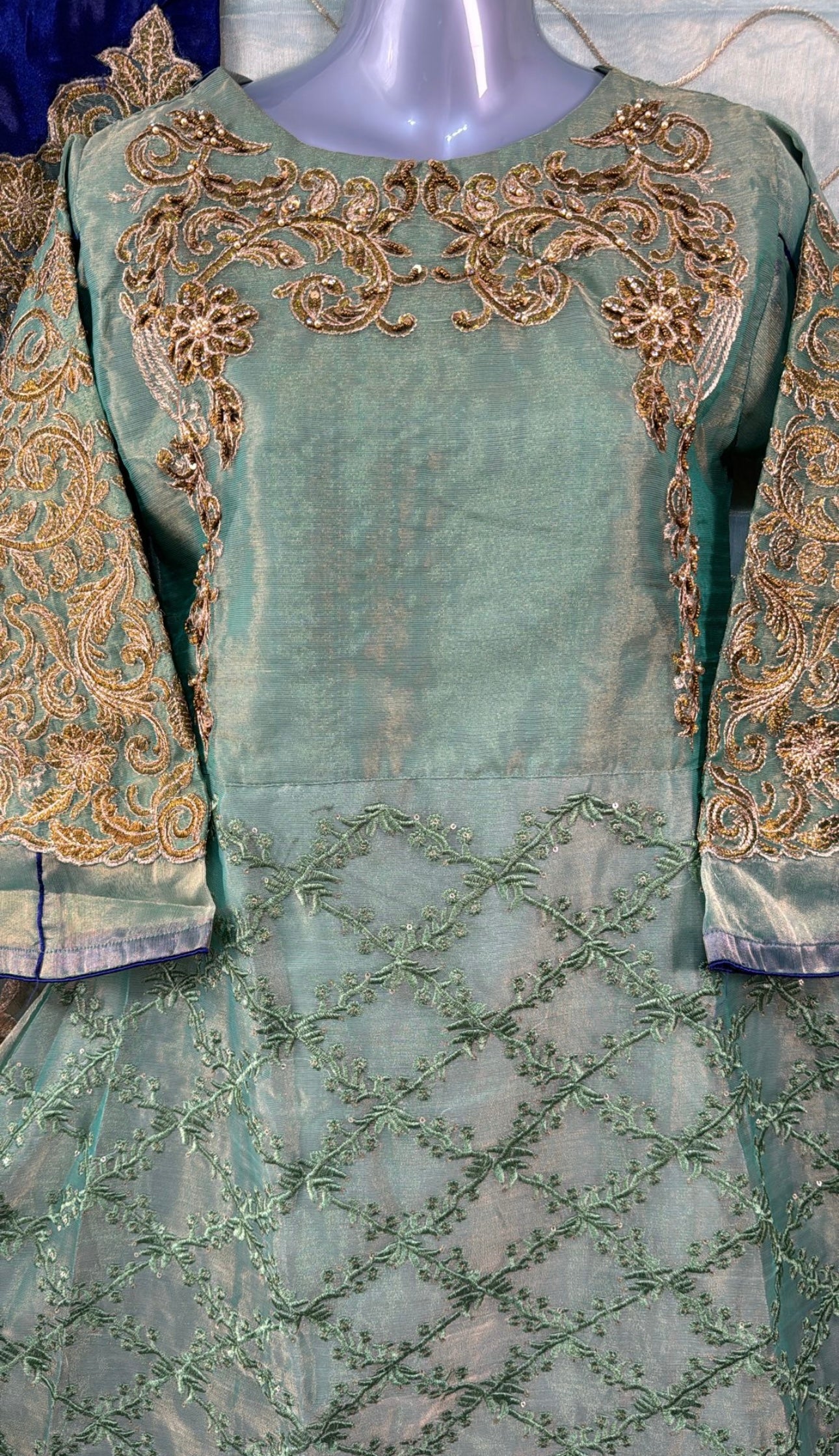 Mint three piece frock suit