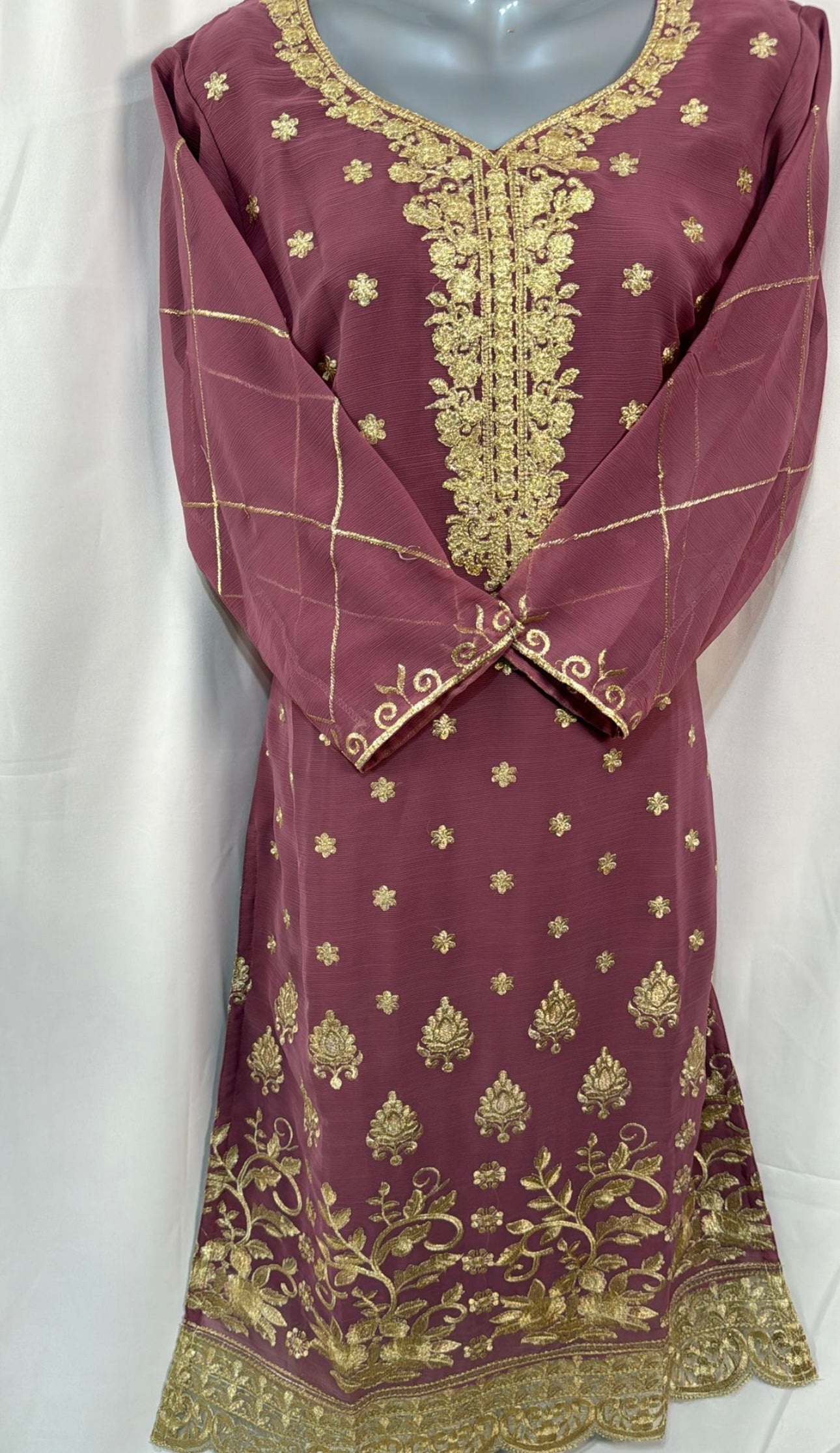 Three piece chiffon  suit