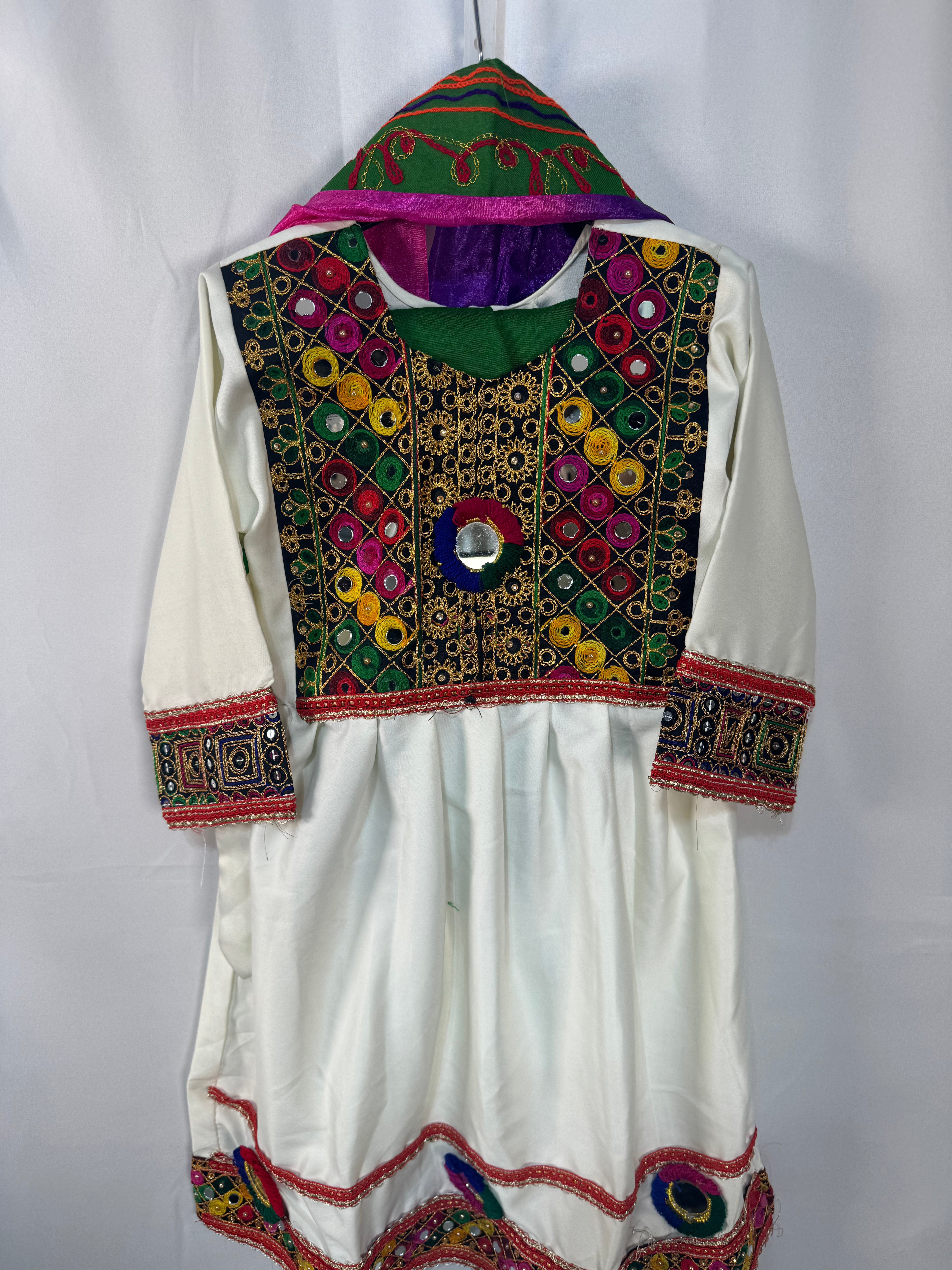 Girls Afghan silk dress