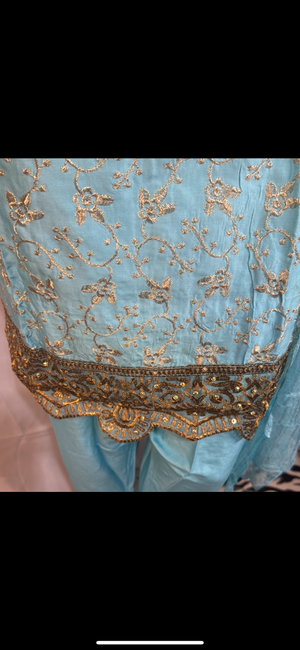 SHALWAR KAMEEZ SUIT Arabic linen- Areeba's Couture