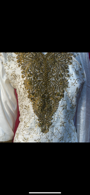 SHALWAR KAMEEZ SUIT Arabic linen- Areeba's Couture