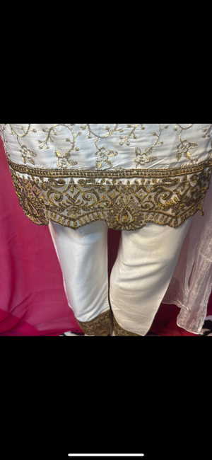 SHALWAR KAMEEZ SUIT Arabic linen- Areeba's Couture