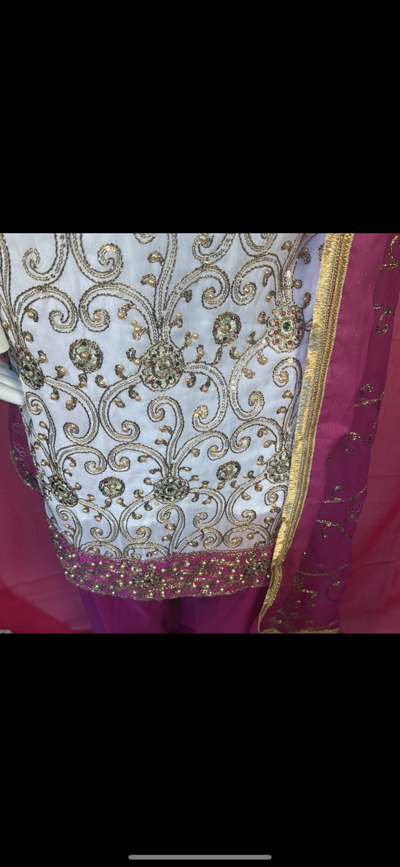 Stone and Zari work suit- Areeba's Couture