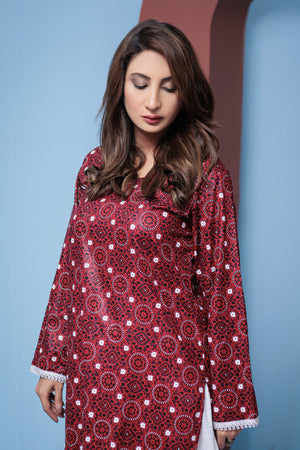 Ajrak suit- Areeba's Couture