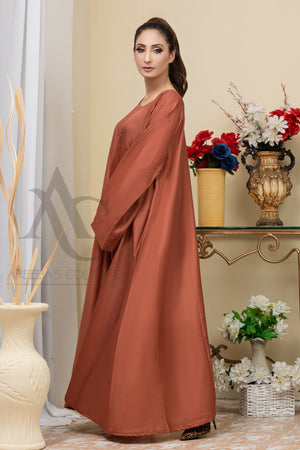 Pale Copper Afifa Abaya- Areeba's Couture