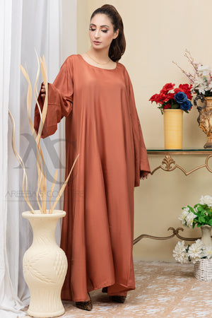 Pale Copper Afifa Abaya- Areeba's Couture