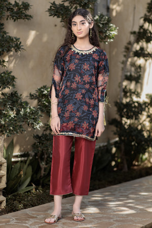 Rose Vale kameez trouser- Areeba's Couture