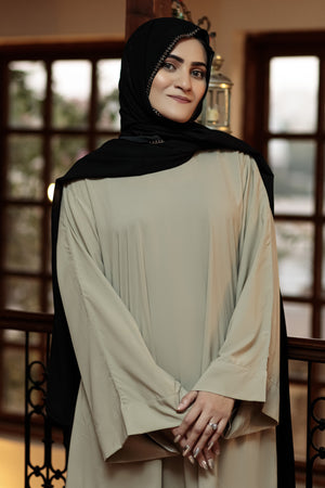 Cement Afifa Abaya- Areeba's Couture