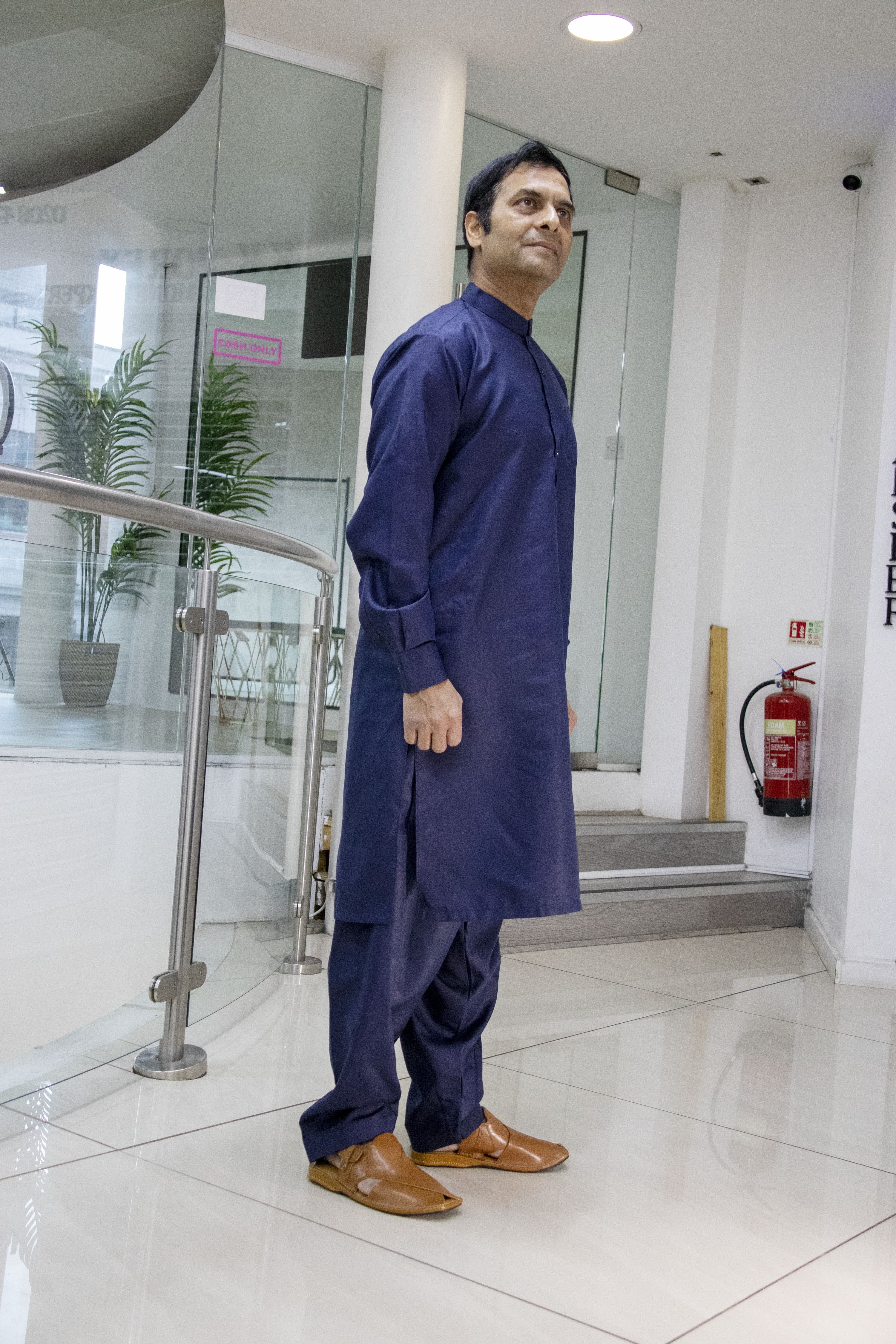 Dark Slate Blue Salwar kameez Gents- Areeba's Couture