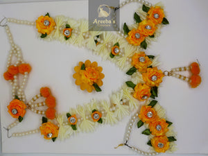 FLOWER JEWELLERY SETS- Areeba's Couture