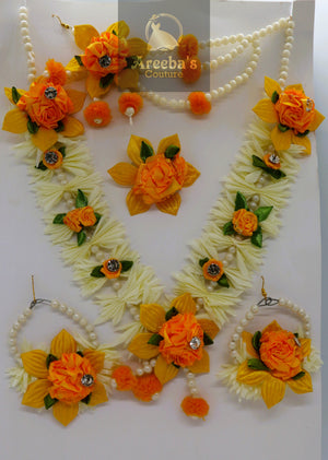 FLOWER JEWELLERY SETS- Areeba's Couture