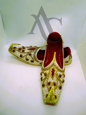 Groom Gem work khussa- Areeba's Couture