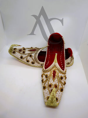 Groom Gem work khussa- Areeba's Couture