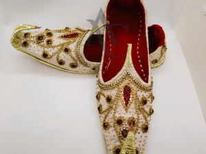 Groom Gem work khussa- Areeba's Couture