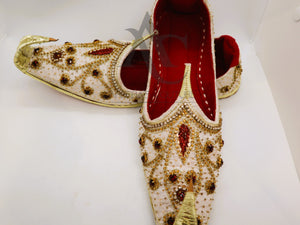 Groom Gem work khussa- Areeba's Couture