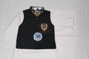 Black Boys Waistcoat suits- Areeba's Couture