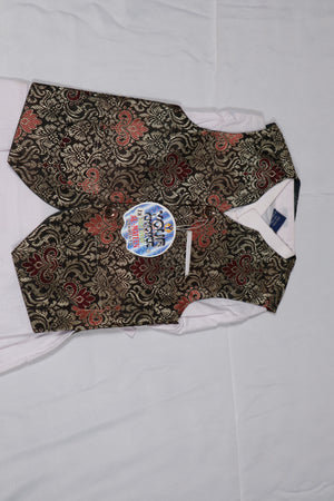 Black and Cork Boys Waistcoat suits- Areeba's Couture