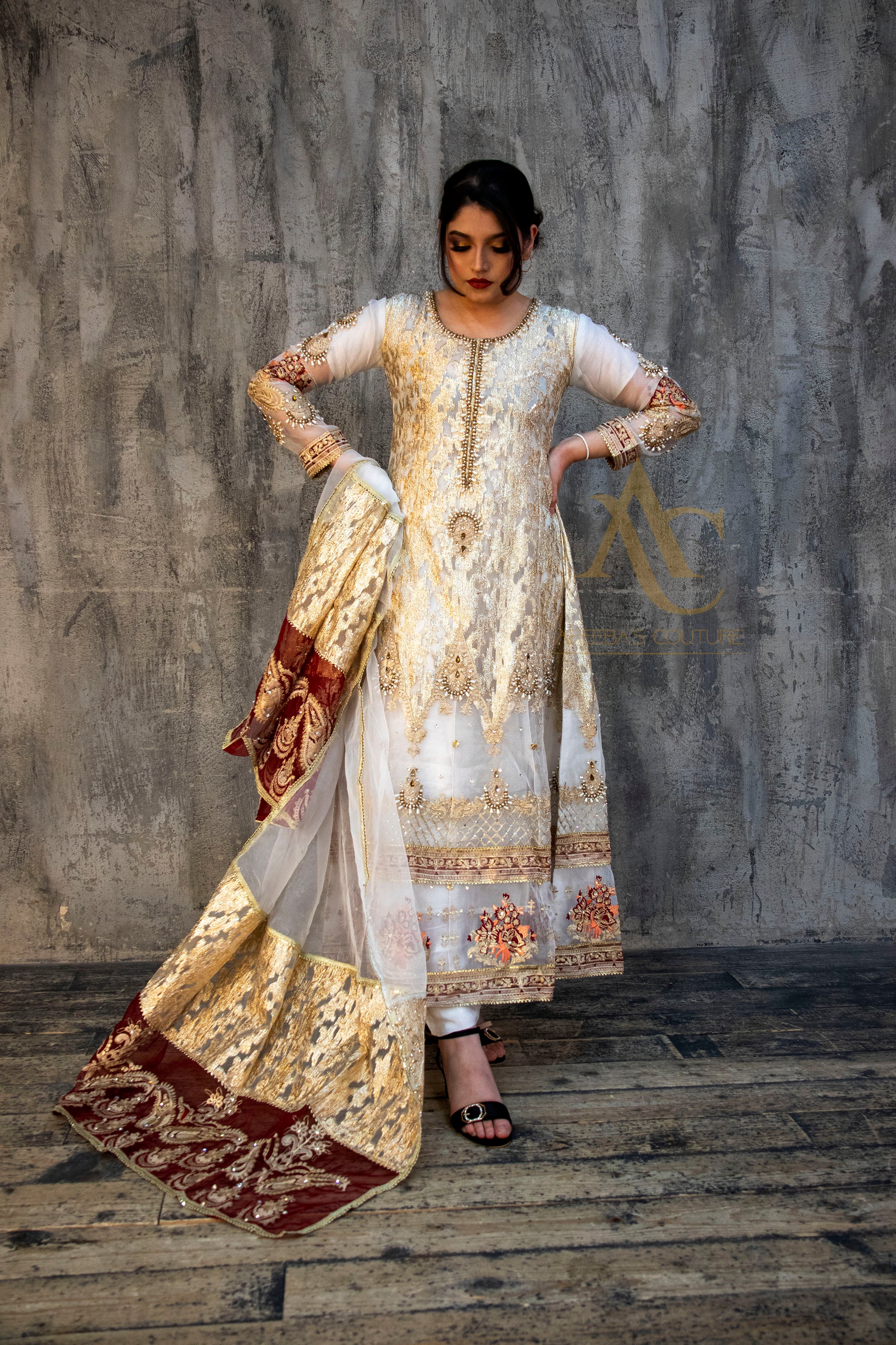 Colonial white Maxi- Areeba's Couture