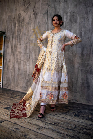 Colonial white Maxi- Areeba's Couture