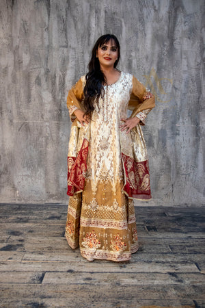 Persian Orange Maxi- Areeba's Couture