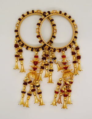 Kaleera with Kangan multi / Bridal hand hanging with Bangel- Areeba's Couture