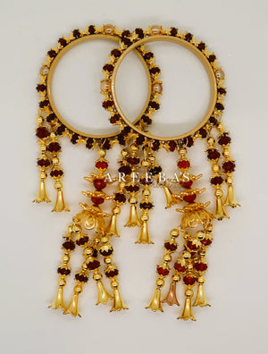 Kaleera with Kangan multi / Bridal hand hanging with Bangel- Areeba's Couture