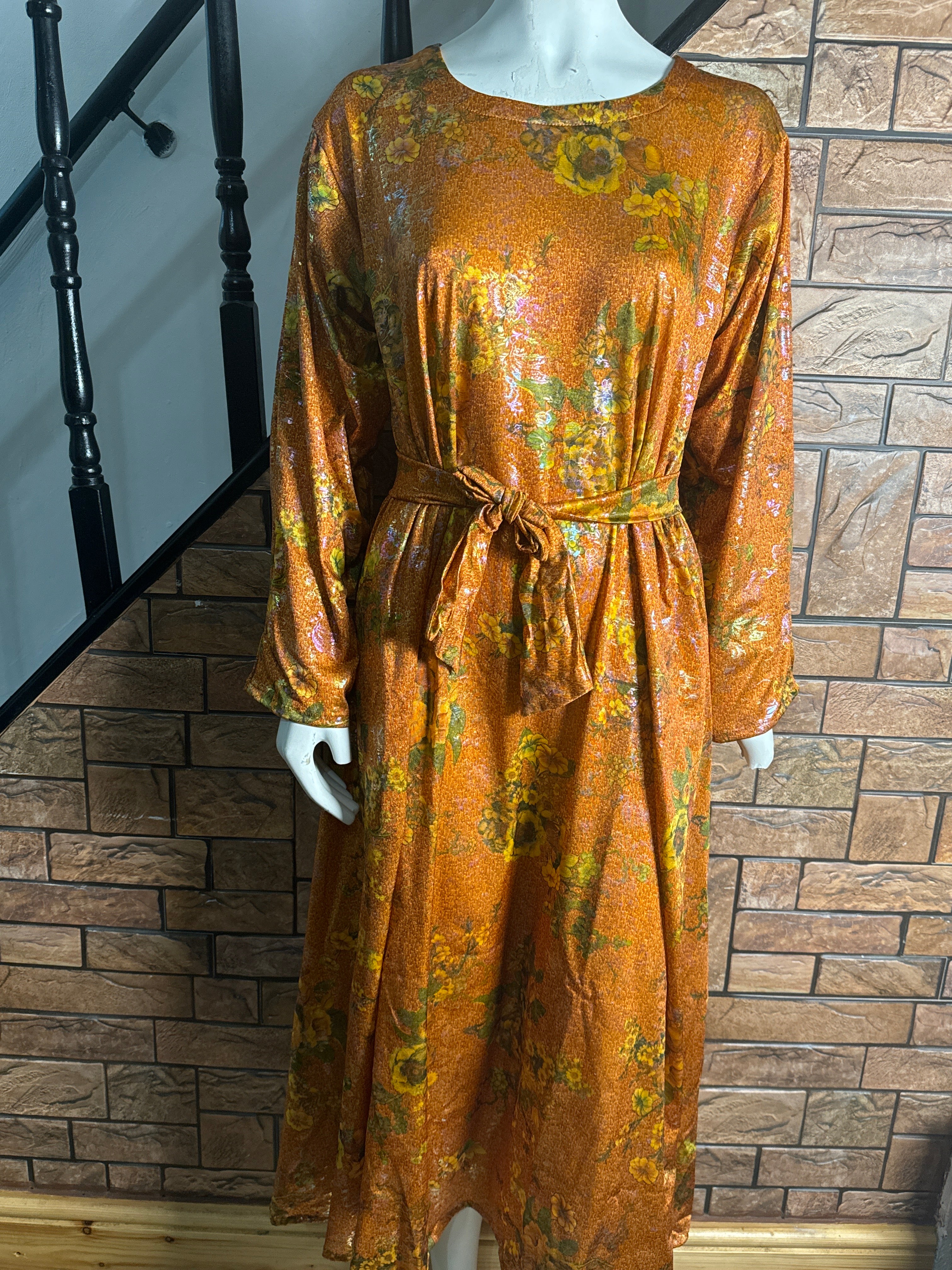 Stylish Mustard Jersey Dress - Medium Size 52 | Perfect for Casual & Formal Wear