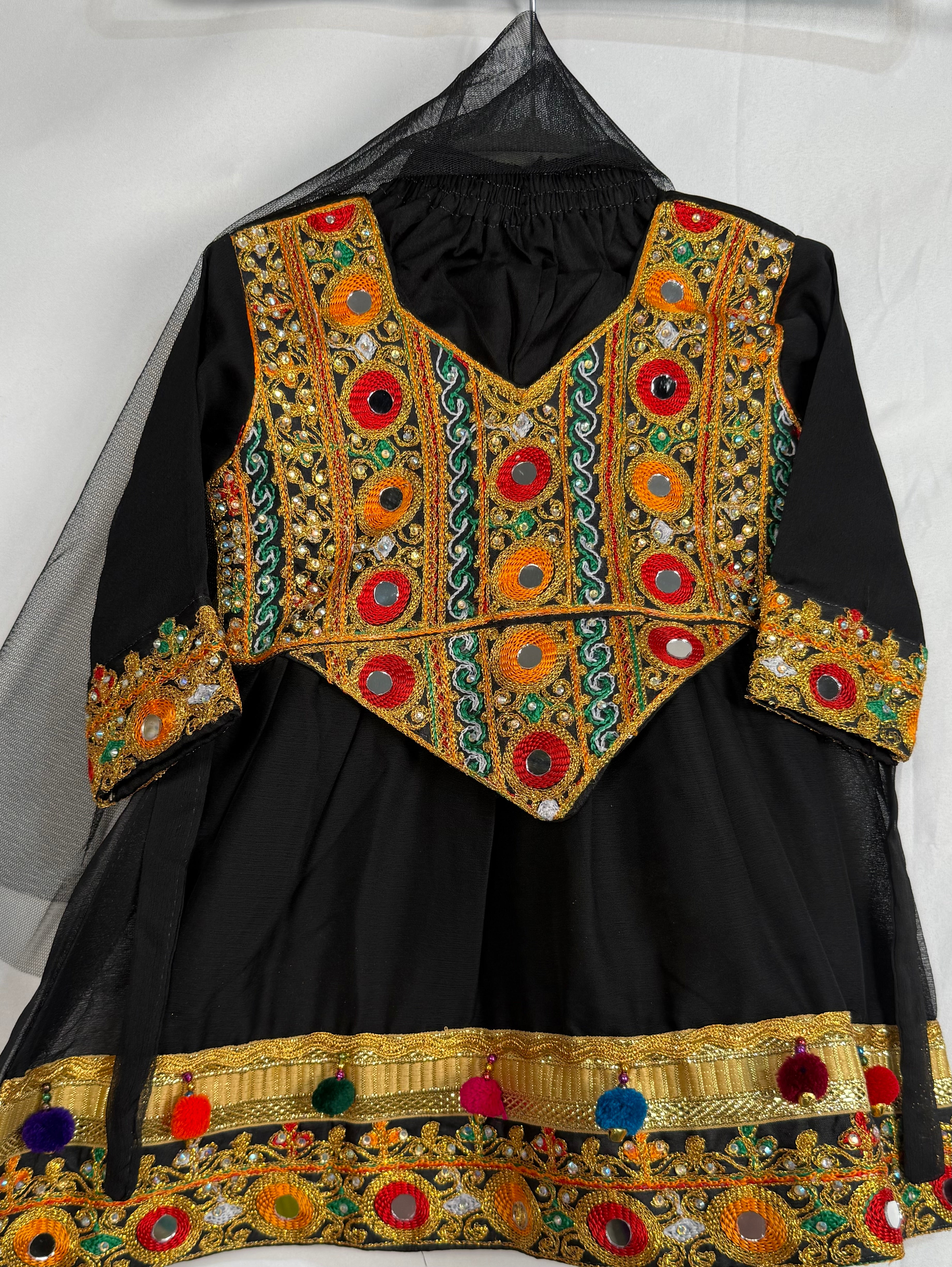 Afghan Style Girls Suit 3 Pcs For All Occasions/Events By Areeba'S Couture Casswg-7