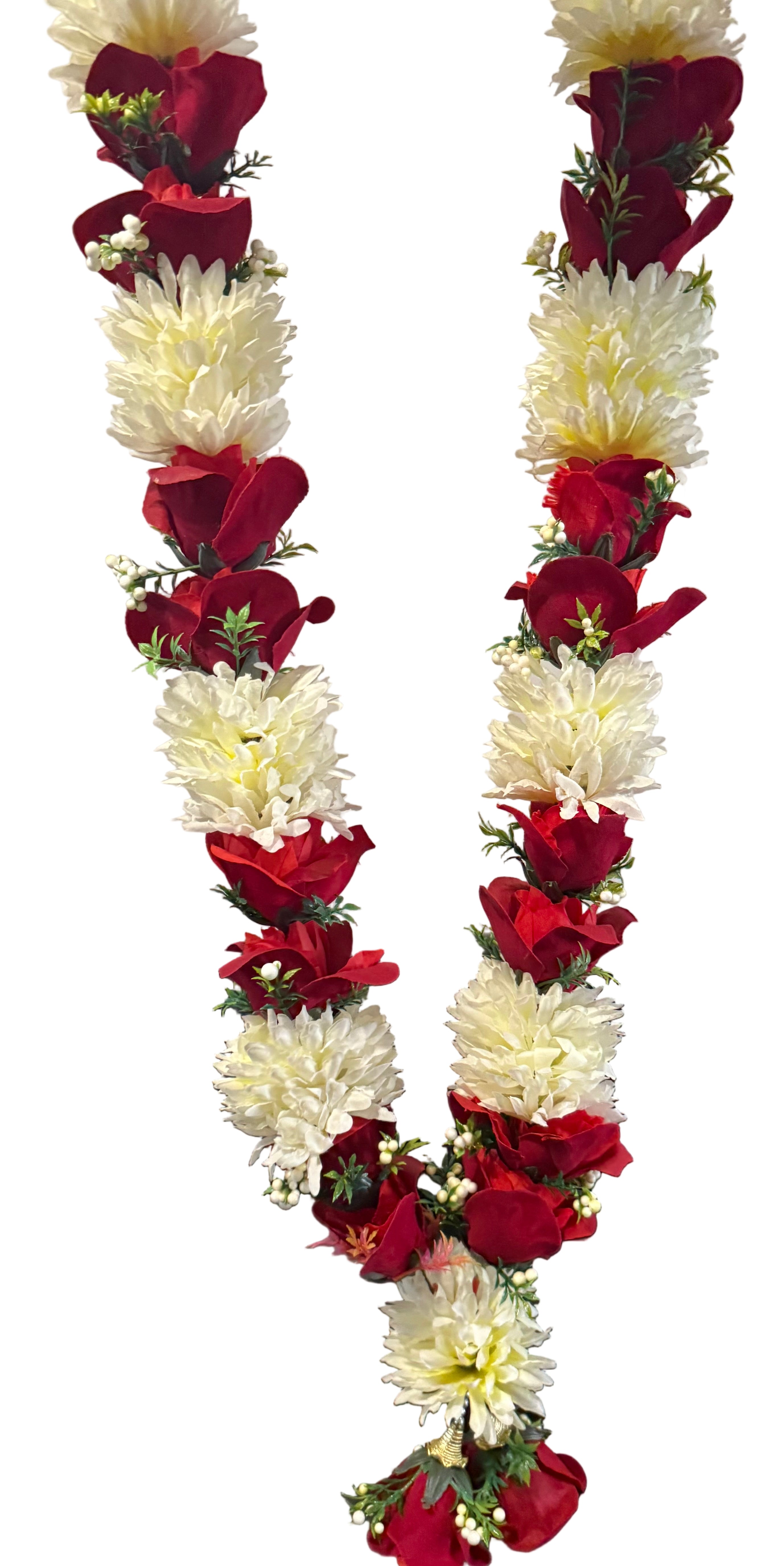 Garland, Hajj & Umrah, Marriage, Walima, Islamic Haar For All Special Occasions In White And Red Roses.