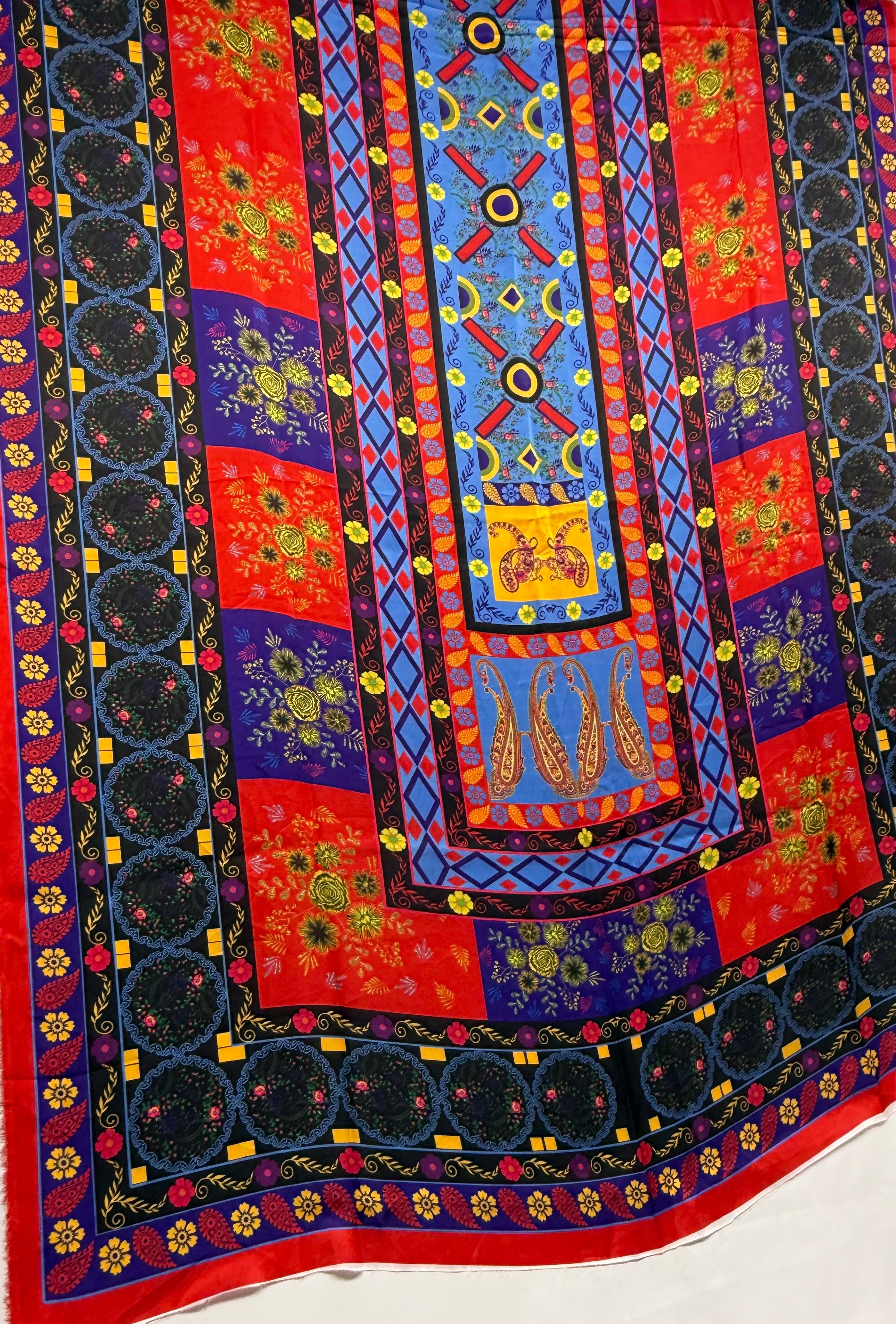 Silk Dupptta In Multi Colour Sd5 By Areeba'S Couture
