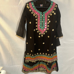 Girls black Garara collection D7- Areeba's Couture