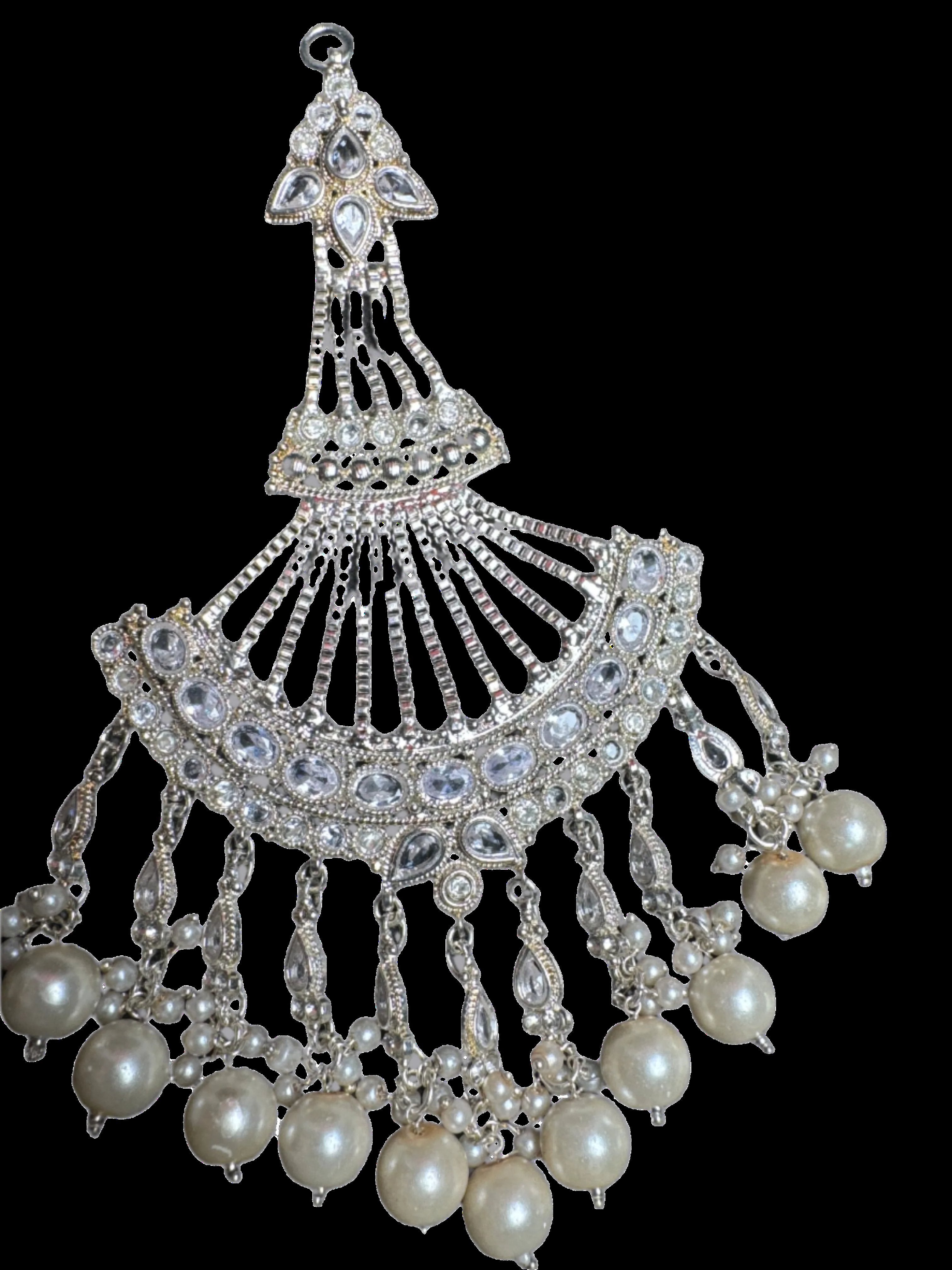 Sterling Silver Jhumar silver with silver pearls JM 09